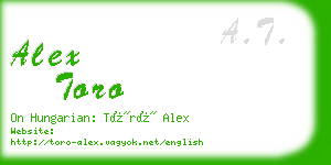 alex toro business card